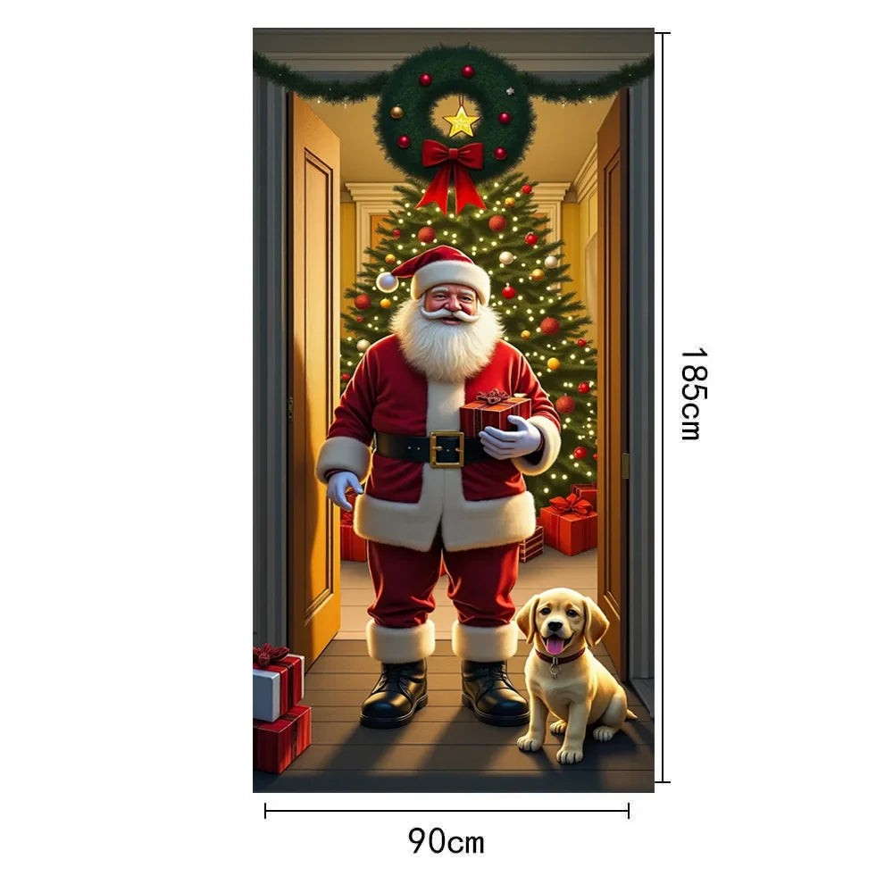 Santa Claus Christmas Door Cover