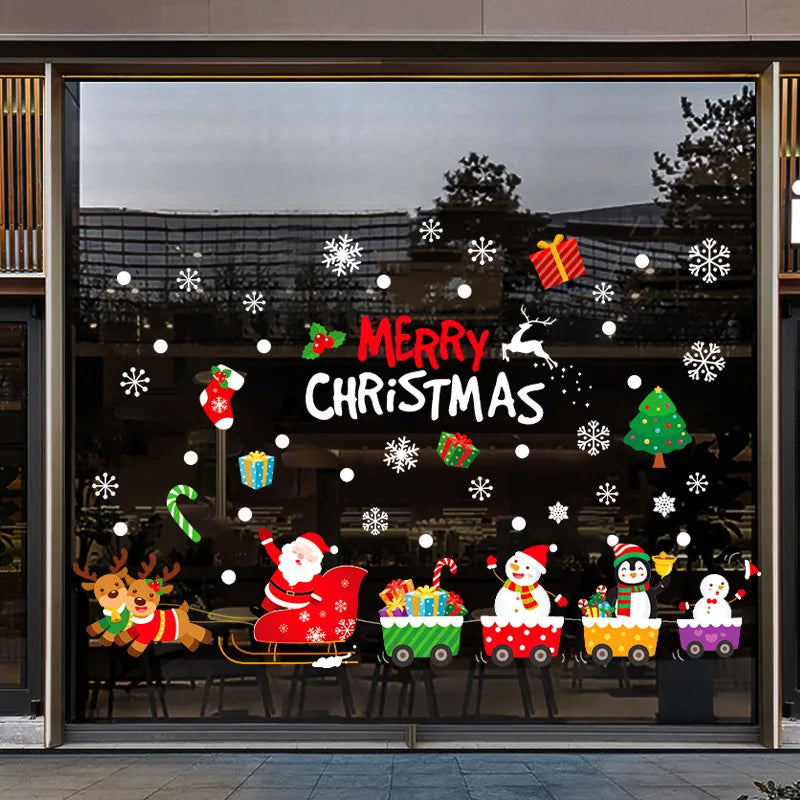 Christmas Snowflake Window Stickers Set