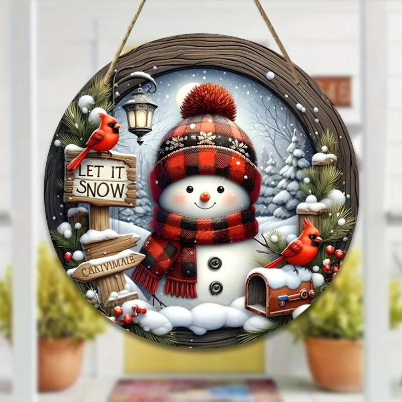 Acrylic Snowman Christmas Wreath Decor
