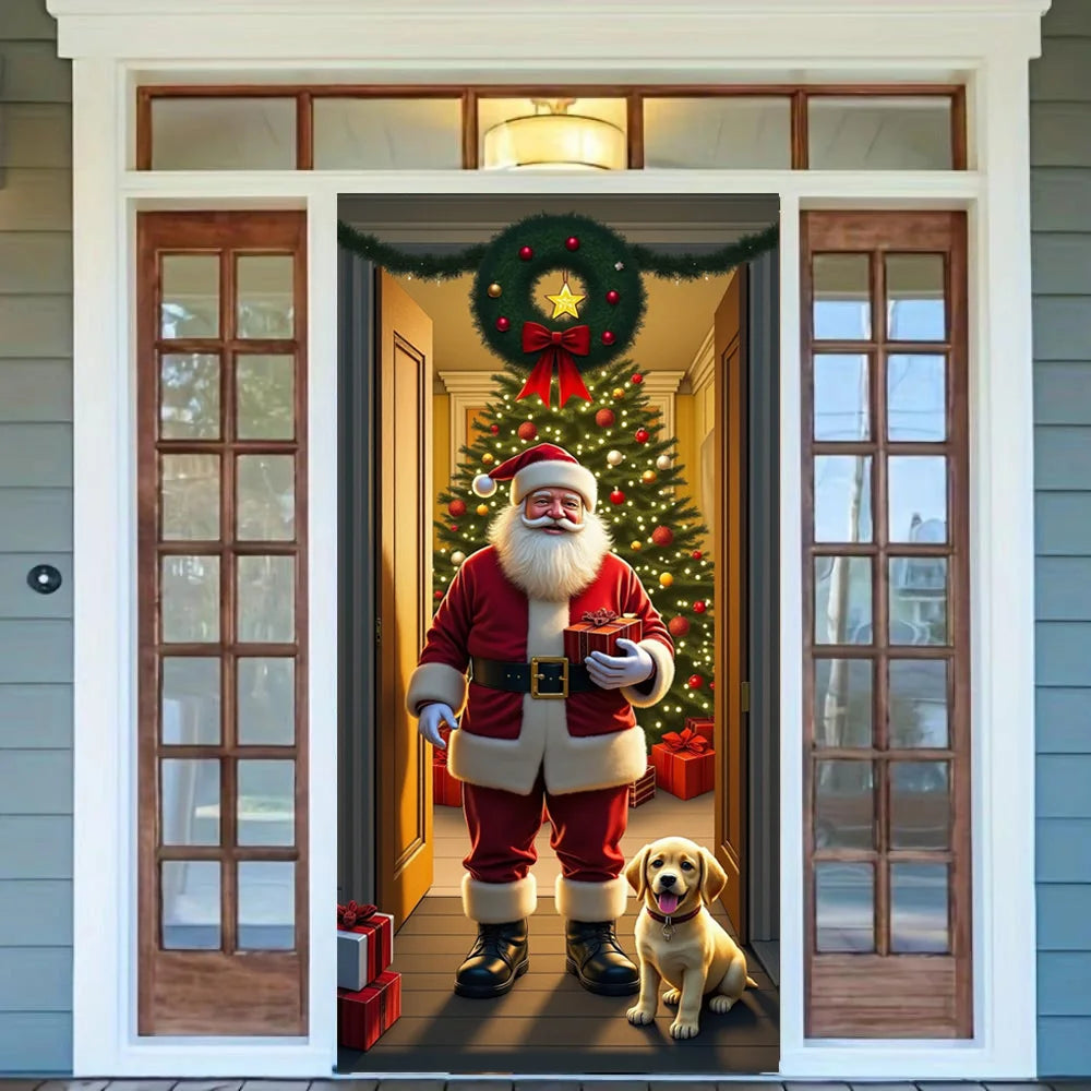 Santa Claus Christmas Door Cover