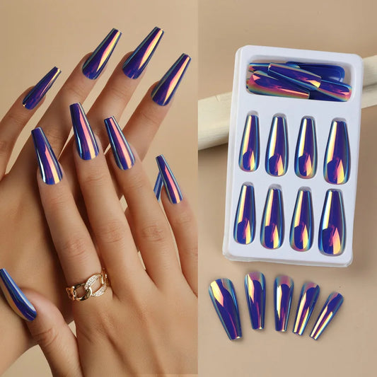 24PCS Mirror Effect Press-On Nails