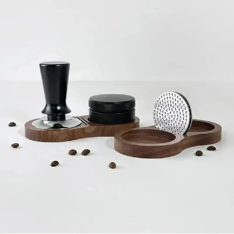 Walnut Wood Coffee Tamper Station