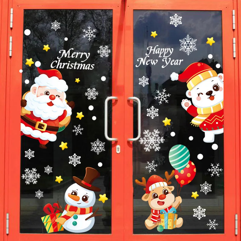 Christmas Snowflake Window Stickers Set