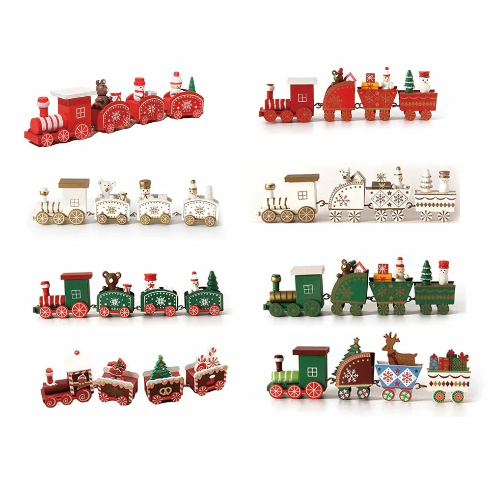 Christmas Wooden Moving Train Ornament
