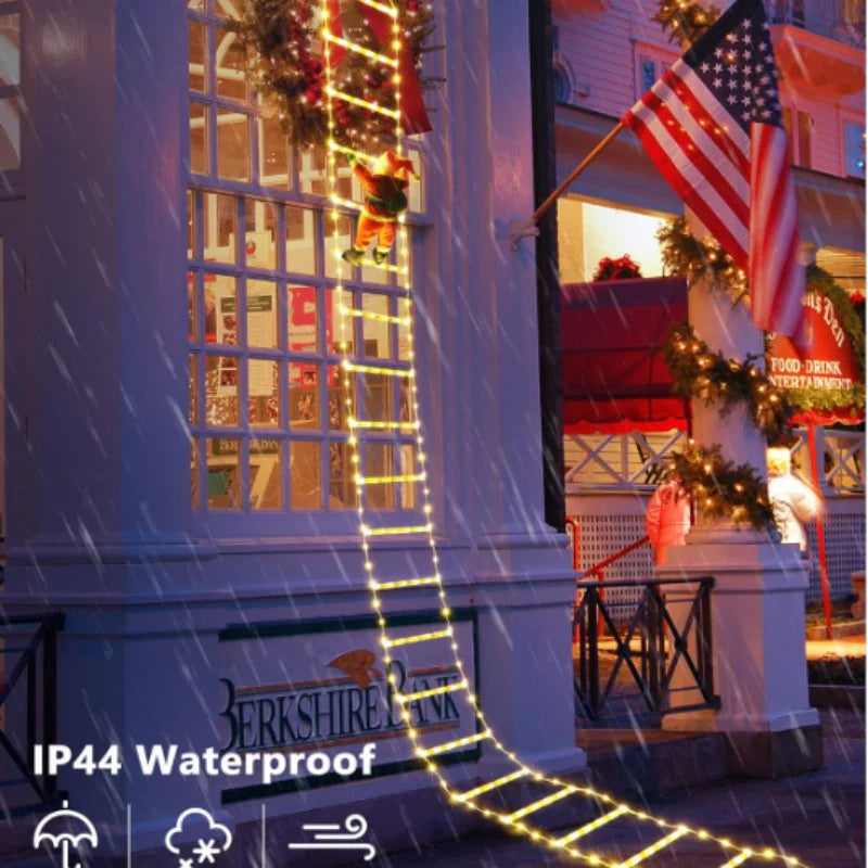LED Santa Climbing Ladder Lights