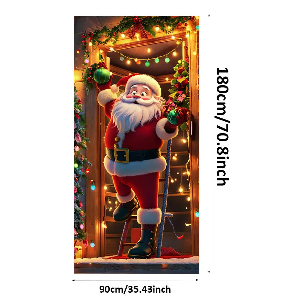 Santa Claus Christmas Door Cover