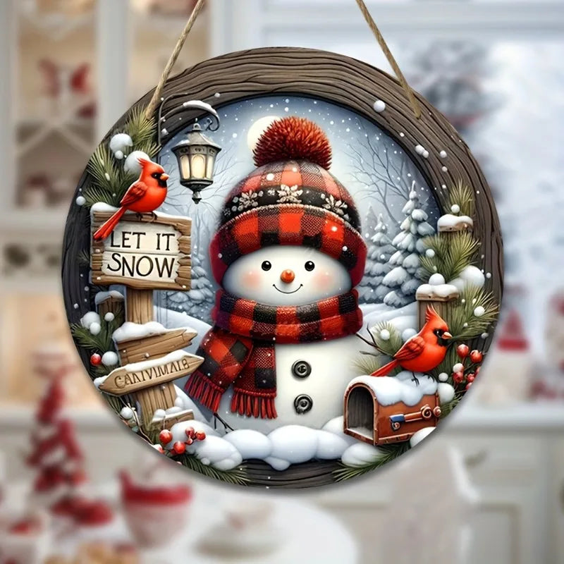 Acrylic Snowman Christmas Wreath Decor