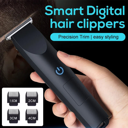 Design of adjustable cutter head with USB charging for electric hair clipper hair and beard trimming