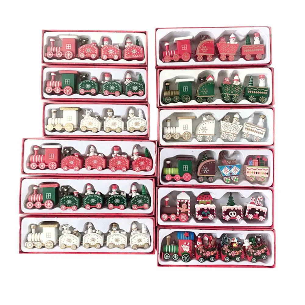 Christmas Wooden Moving Train Ornament