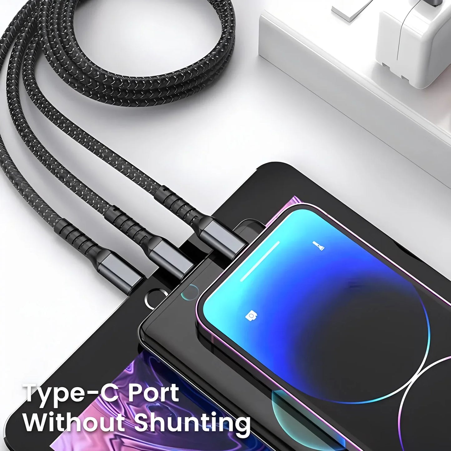 100W 3-in-1 Fast Charging Cable