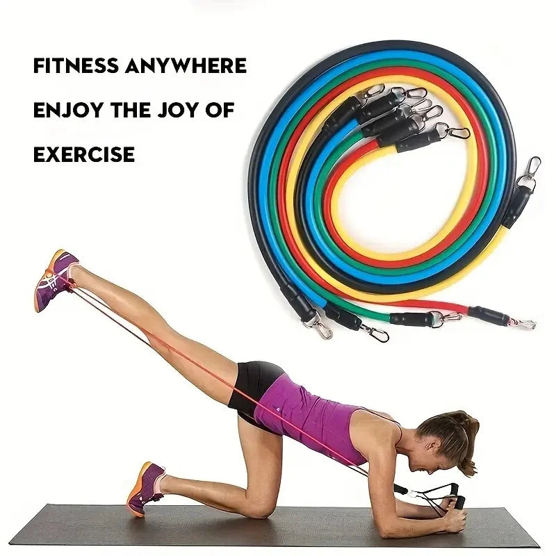 11PCS TPE Resistance Bands Set