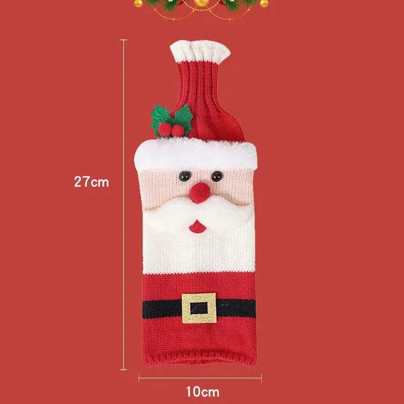 Christmas Wine Bottle Cover Set