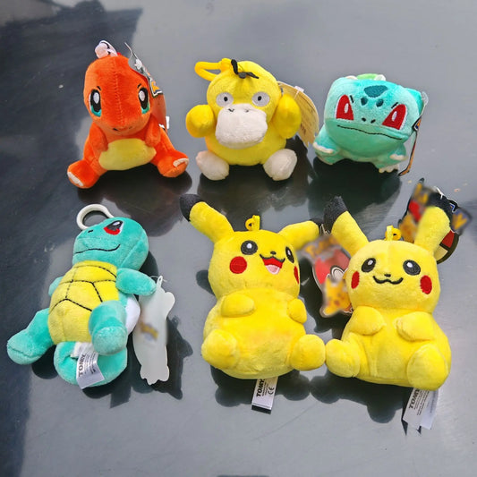 5pcs Pokémon Plush Keychain Set