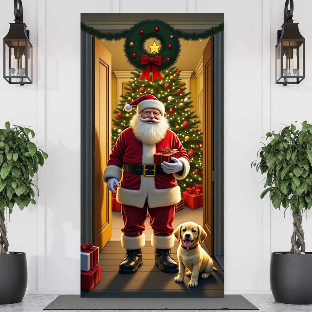 Santa Claus Christmas Door Cover