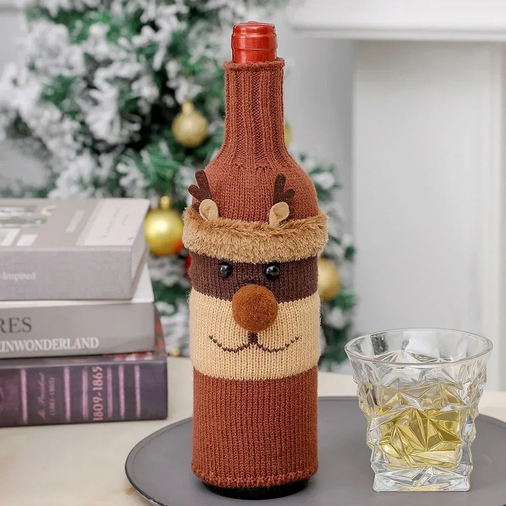Christmas Wine Bottle Cover Set