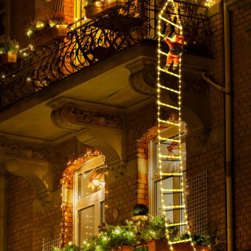 LED Santa Climbing Ladder Lights