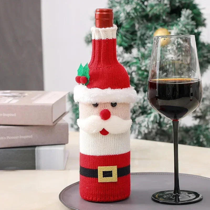 Christmas Wine Bottle Cover Set