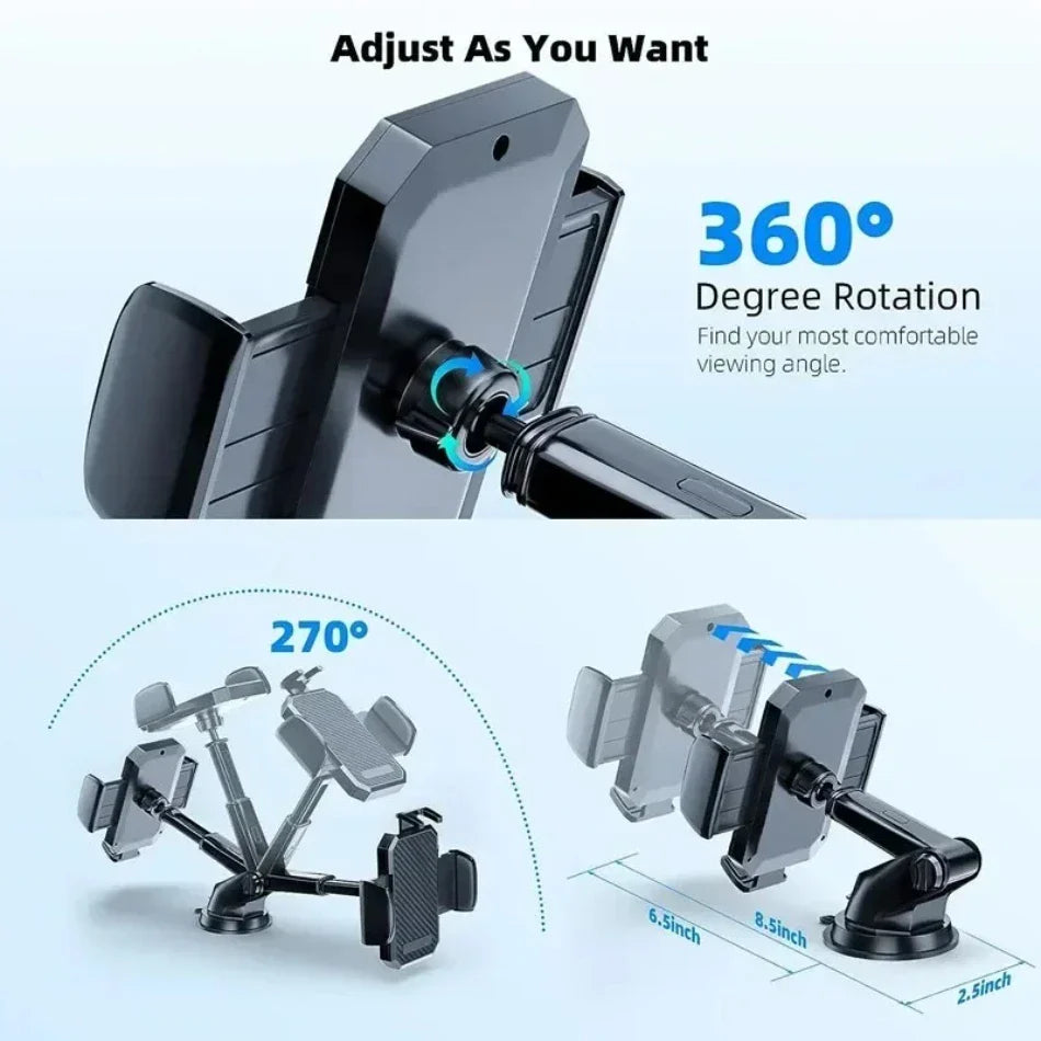 360° Windshield Car Phone Holder