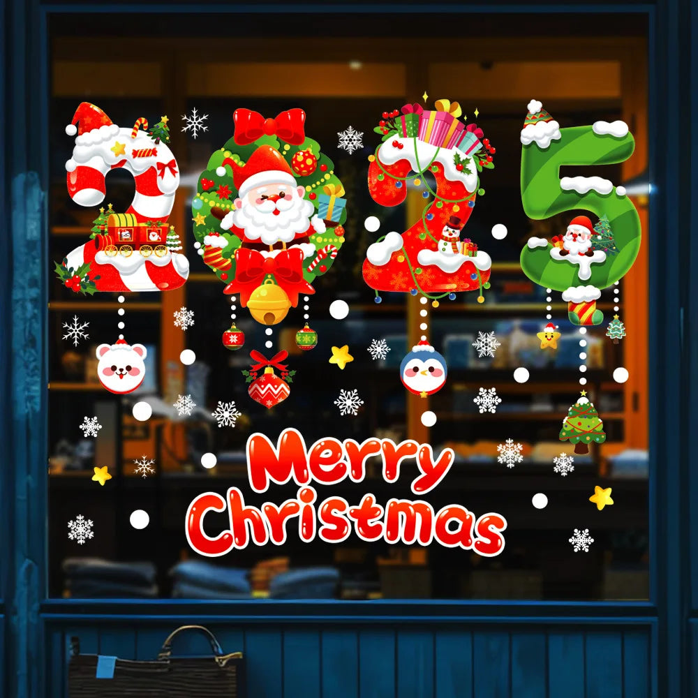 Christmas Snowflake Window Stickers Set