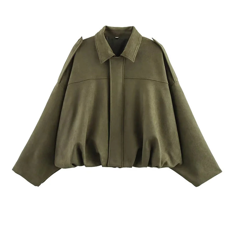 Women's Vintage Bomber Jacket Coat