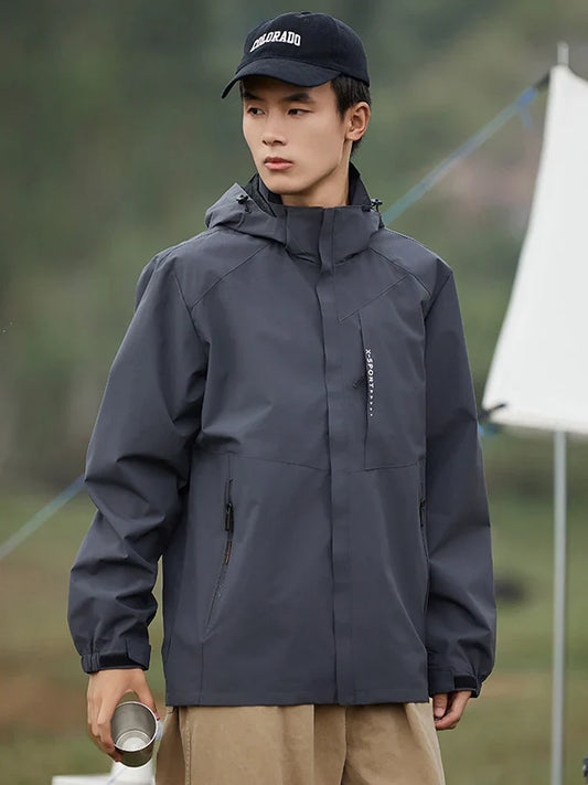 Unisex Waterproof Hooded Windbreaker