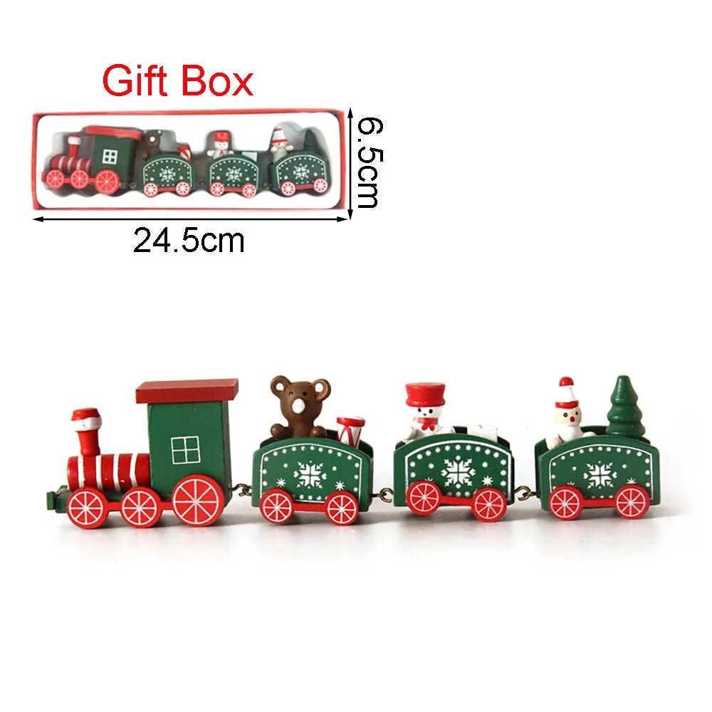 Christmas Wooden Moving Train Ornament