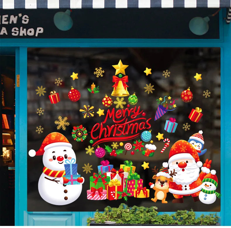 Christmas Snowflake Window Stickers Set