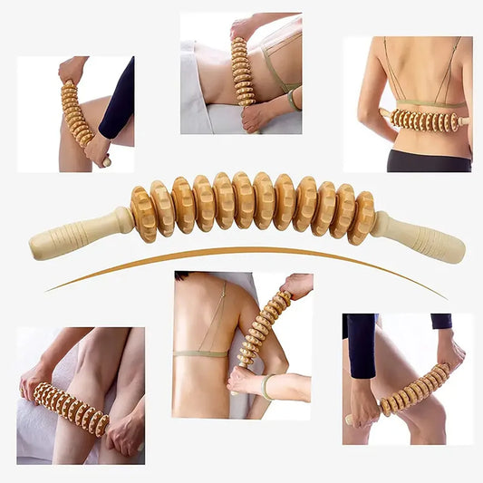 Wooden Fascia Body Massager Roller