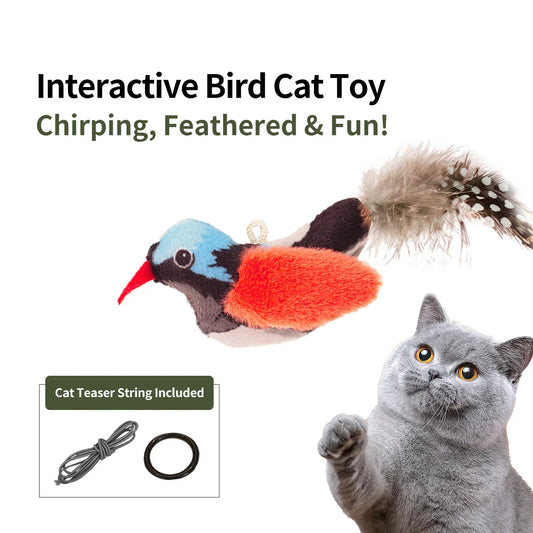 Realistic Chirping Bird Cat Toy