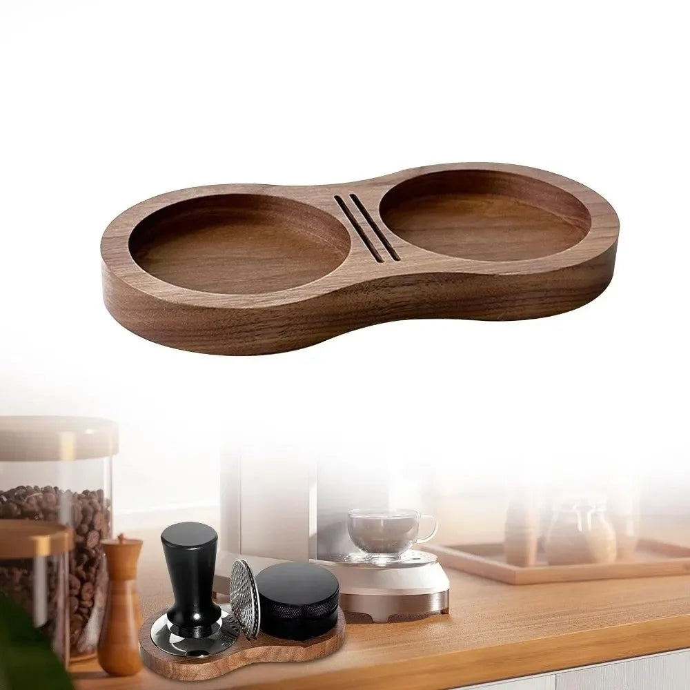 Walnut Wood Coffee Tamper Station