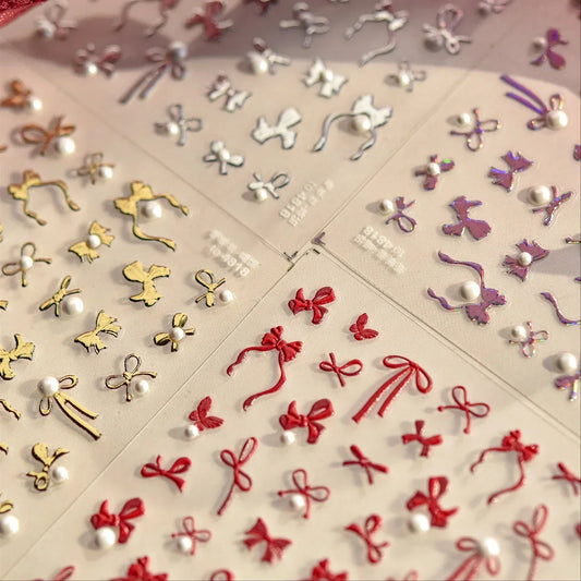 Bowknot 3D Nail Art Stickers