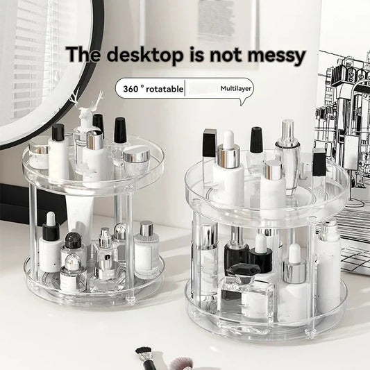 Rotating Multi-Layer Cosmetic Organizer