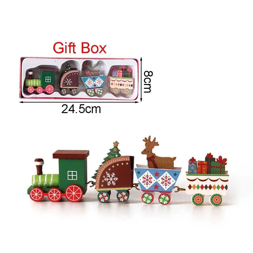 Christmas Wooden Moving Train Ornament