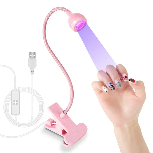 Compact Clip-On UV Nail Lamp
