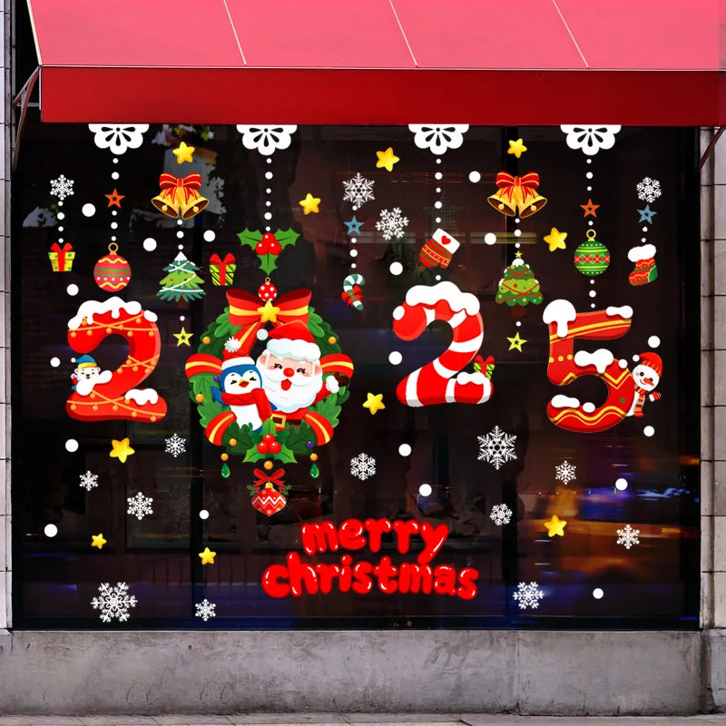 Christmas Snowflake Window Stickers Set