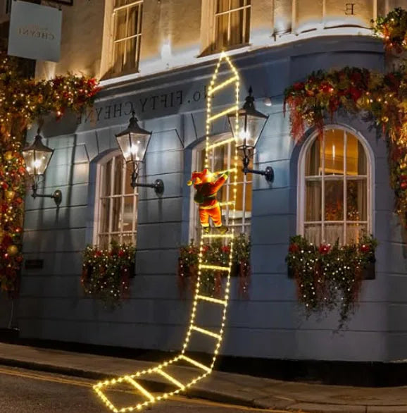 LED Santa Climbing Ladder Lights