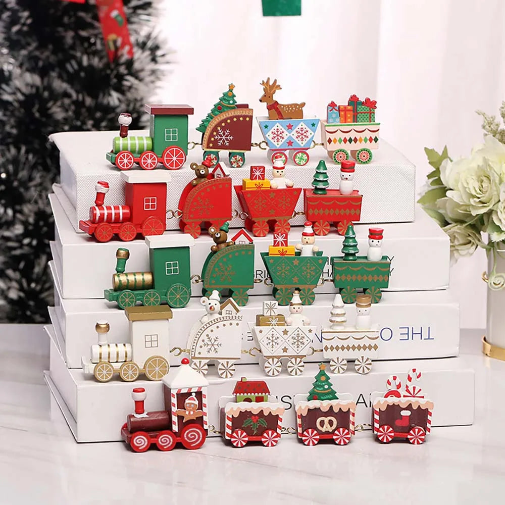 Christmas Wooden Moving Train Ornament