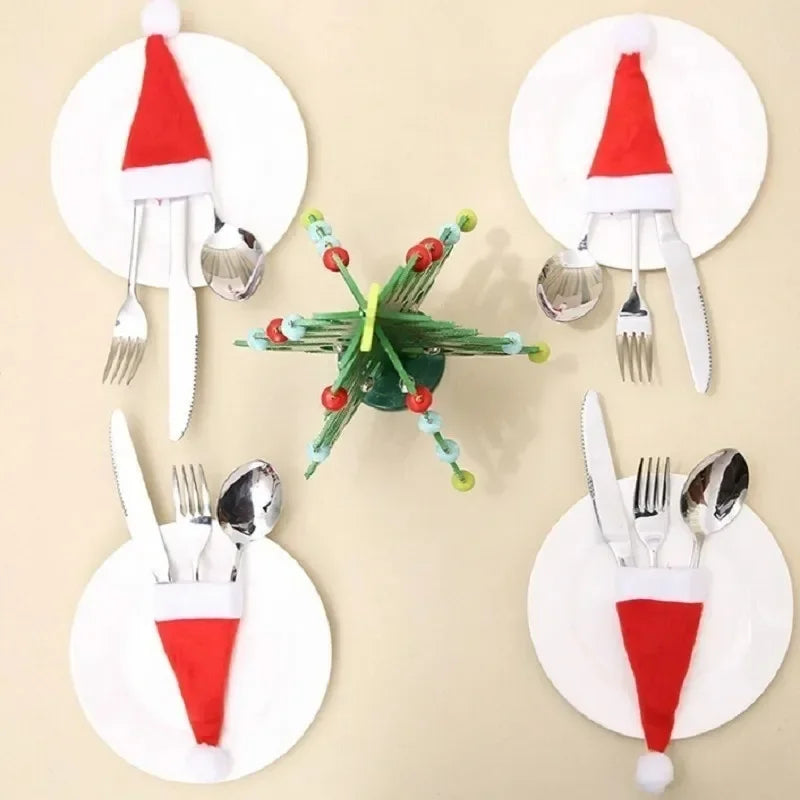 Christmas Tableware Cutlery Bag Holder