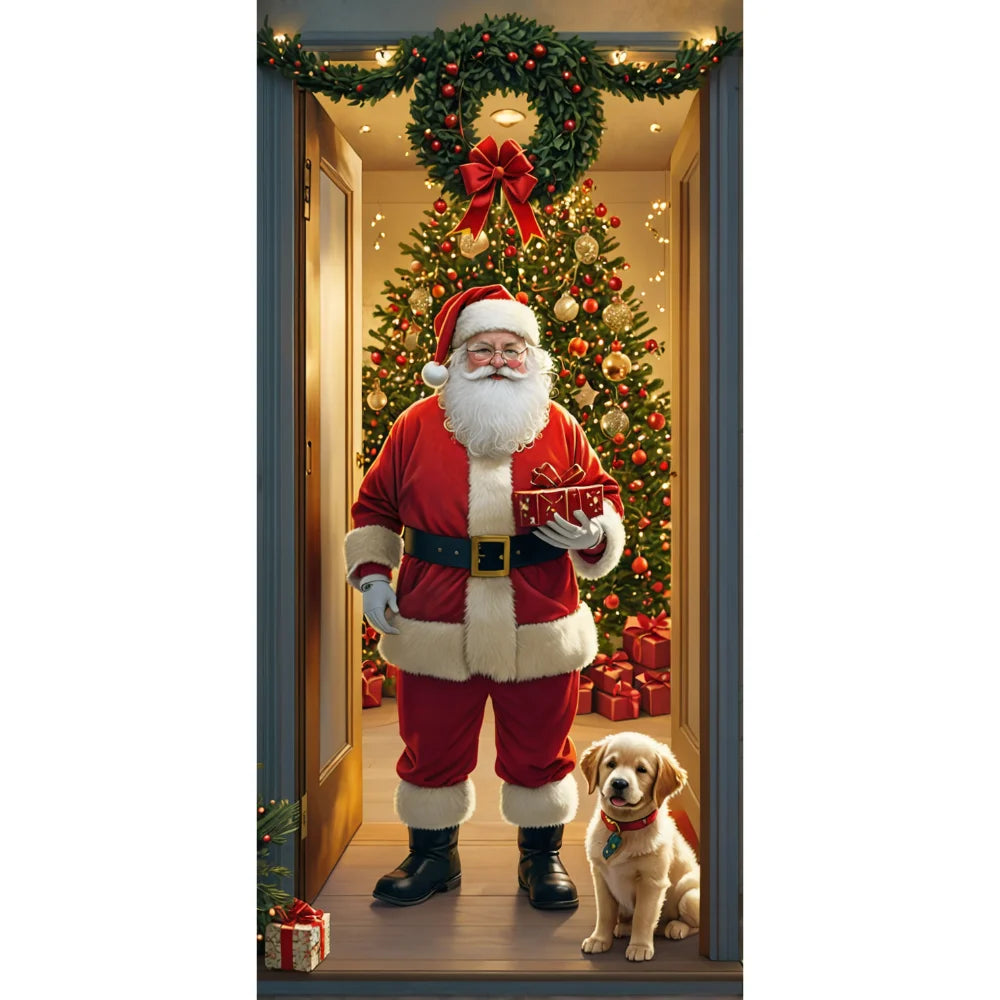 Santa Claus Christmas Door Cover