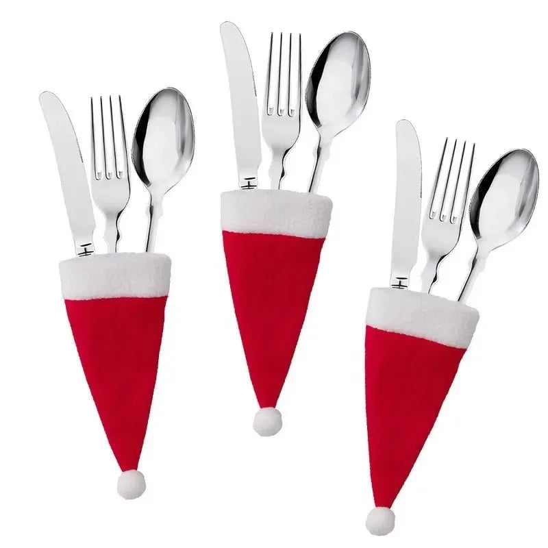 Christmas Tableware Cutlery Bag Holder
