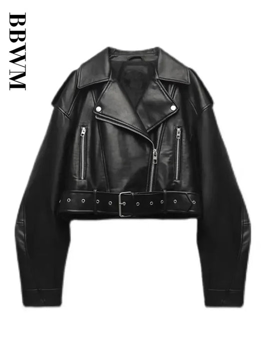 Vintage Oversized Faux Leather Jacket