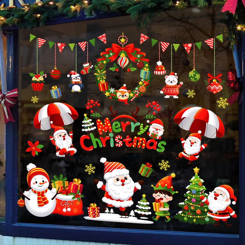 Christmas Snowflake Window Stickers Set