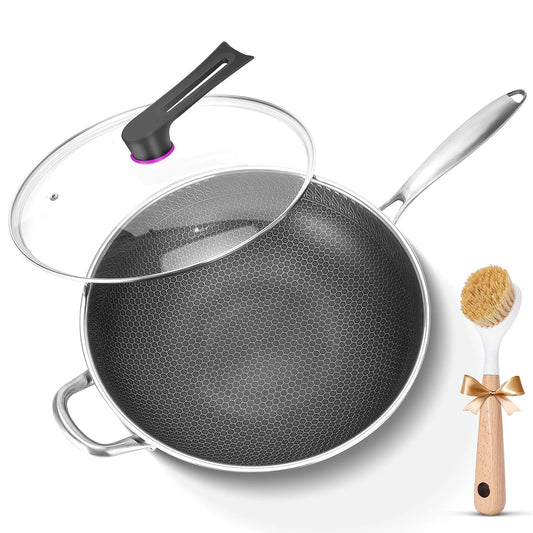 Honeycomb Nonstick Stainless Skillet