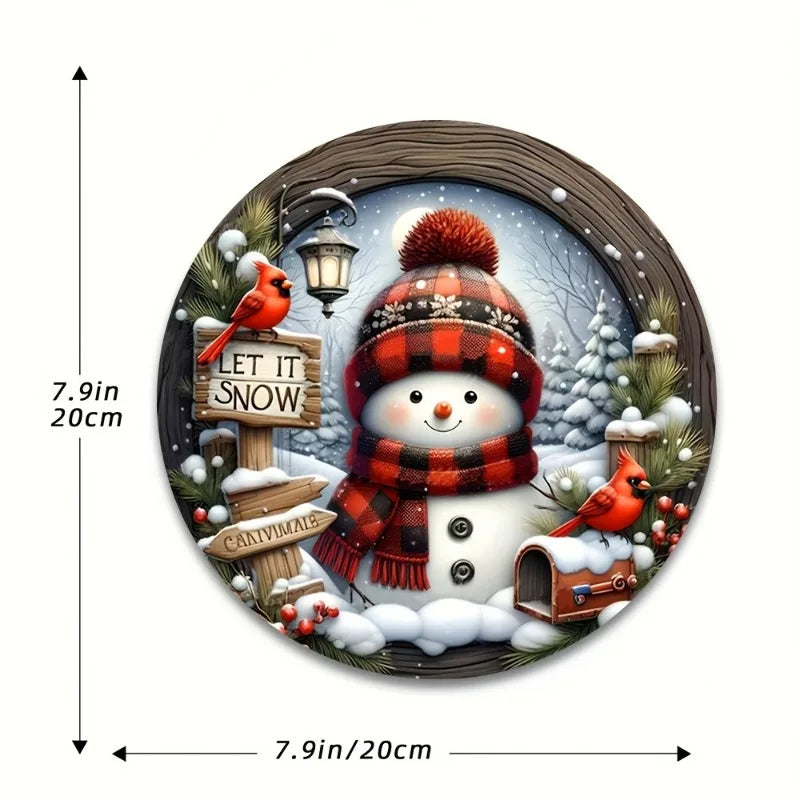 Acrylic Snowman Christmas Wreath Decor