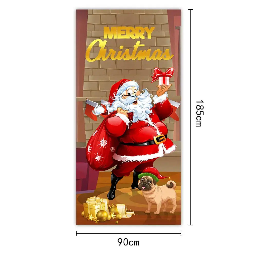 Santa Claus Christmas Door Cover
