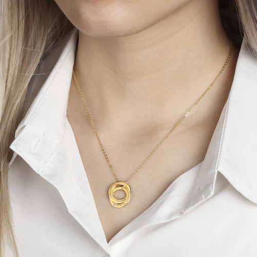 Mom Birthstone Name Necklace