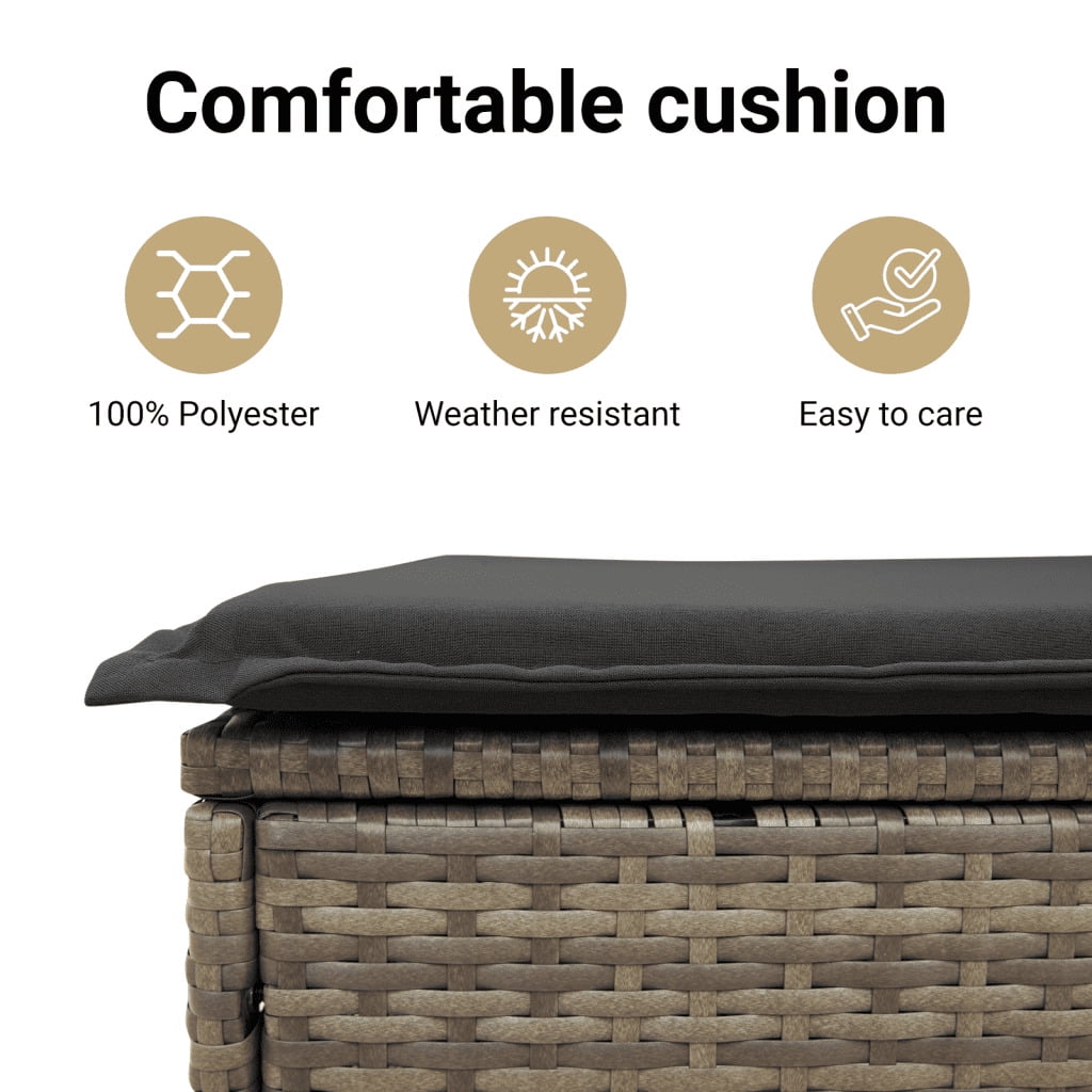 vidaXL Garden Sofa Set Grey, Dark Grey