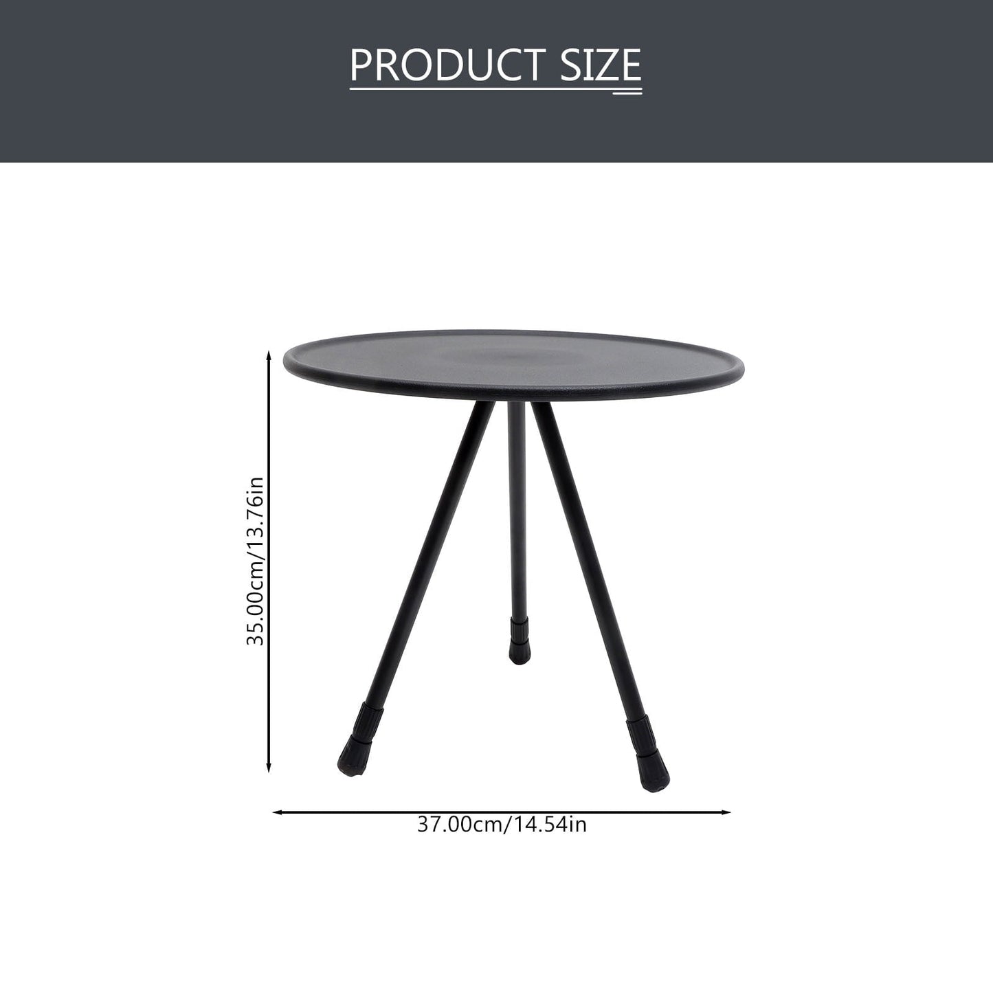 RENACLIPY 1Pack Foldable Table Camping Black Portable and Compact Design for Outdoor Hiking and Picnic